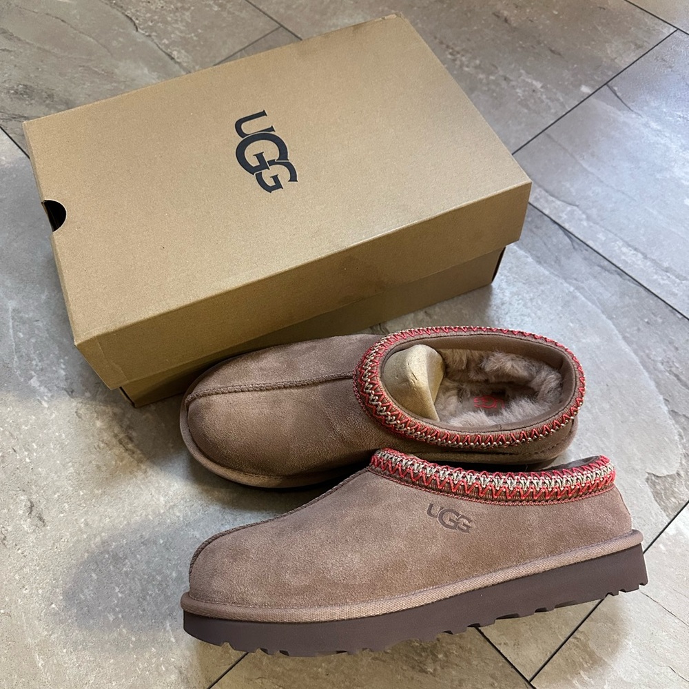 UGG Women's Tasman II in Rocky Oak Size 9 NIB Suede Slippers